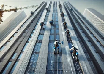 پوشش نانو نما ساختمان با طناب توسط تیم یکتا راپل